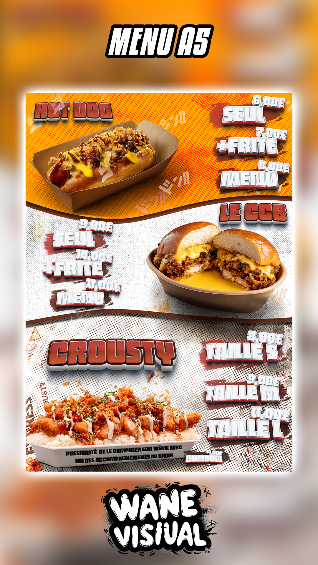 Menu A5 Hotdog
